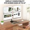 Quad Monitor Stand, Fully Adjustable Stacked 4 Screen Desk Mount for 17 to 32 Inch Computer Screens,Hold up to 19.8lbs Each,Black view 2