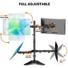 Quad Monitor Stand, Fully Adjustable Stacked 4 Screen Desk Mount for 17 to 32 Inch Computer Screens,Hold up to 19.8lbs Each,Black view 3