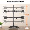 Quad Monitor Stand, Fully Adjustable Stacked 4 Screen Desk Mount for 17 to 32 Inch Computer Screens,Hold up to 19.8lbs Each,Black view 4