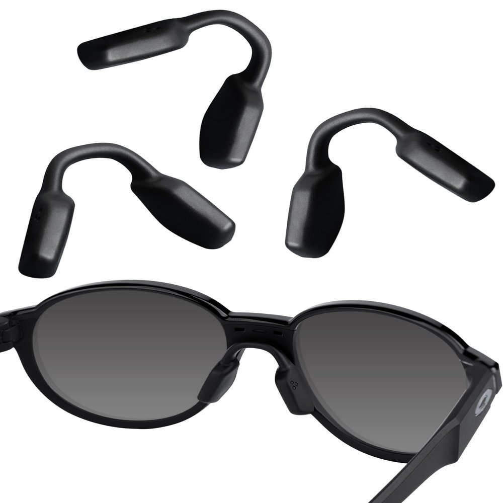 Bwake 3 Pairs Low Bridge Fit Replacement Nose Pads for Oakley Knolls OX8144 Glasses - Black&Black&Black