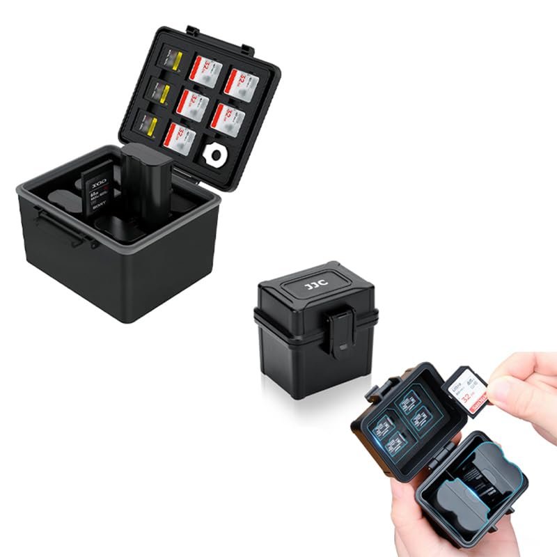 JJC Compact DSLR Battery Case + High CAPACITY DSLR Battery Case