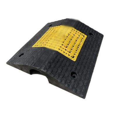 BESNUT Heavy Duty Cable Protector Ramp, Rubber Anti-Slip Safety Ramps, 1-Channel Speed Bump Practically for Outdoor School Parking Factory (Color : 1Channel, Size : H13cm/5.1in)