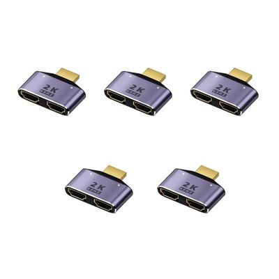 HDMI-Compatible Splitter 1 in 2 Out -2K Splitter 1x2 Ports Power (5)
