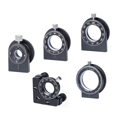 AMNOUR Optical Polarizer/Wave Plate Clamp D25.4mm 3D Manual Polarizing Element Optical Precision Rotation Mount, A Set, JTSF9648