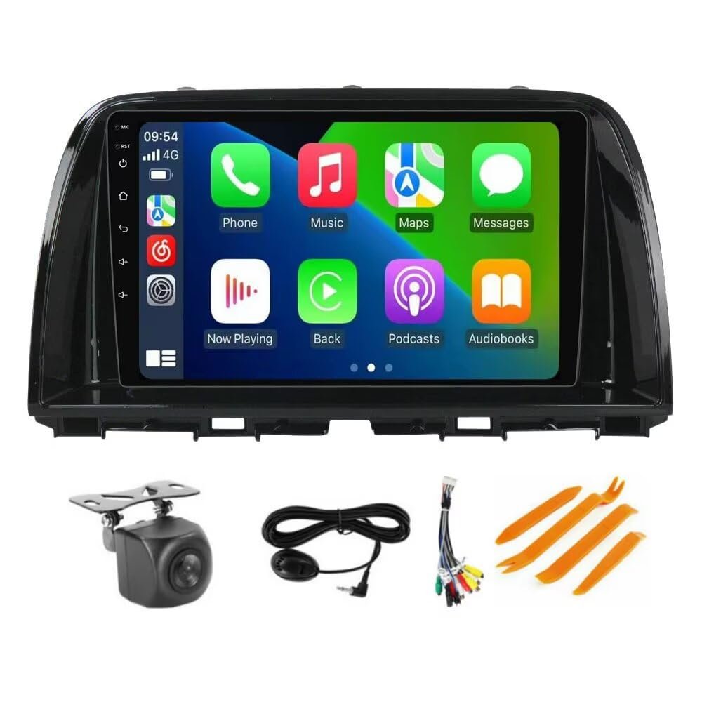 8+256GB 8Core Radio for Mazda CX-5 CX5 2012-2015 Stereo Dash Kit Car GPS Navigation,9" IPS Touch Screen Head Unit with Car-Play & Android Auto/SWC/DSP/Rear View
