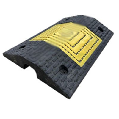 1-Channel Speed Bump Practically for Outdoor School Parking Factory,Heavy Duty Cable Protector Ramp, Rubber Anti-Slip Safety Ramps (Color : Black, Size : 80x50x10cm/31x20x4in)