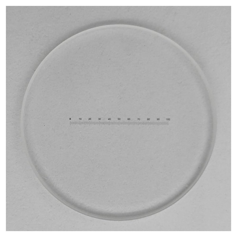 JOEBO Microscope Kit X=10 Ruler Eyepiece Micrometer DIV 0.1 Mm Horizontal Measuring 100 Graticule Calibration for Microscope Microscope Lens Adapters (Color : Diameter 24 mm)