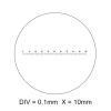 JOEBO Microscope Kit X=10 Ruler Eyepiece Micrometer DIV 0.1 Mm Horizontal Measuring 100 Graticule Calibration for Microscope Microscope Lens Adapters (Color : Diameter 24 mm) view 2
