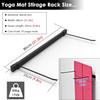 Aimery Yoga Mat Holder Wall Mount,Yoga Mat Wall Holder,Yoga Mat Wall Holder,Yoga Mat Organizer,Holds 20 Workout Mats,for Gym & Yoga Studio(B) view 2