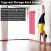 Aimery Yoga Mat Holder Wall Mount,Yoga Mat Wall Holder,Yoga Mat Wall Holder,Yoga Mat Organizer,Holds 20 Workout Mats,for Gym & Yoga Studio(B) view 4