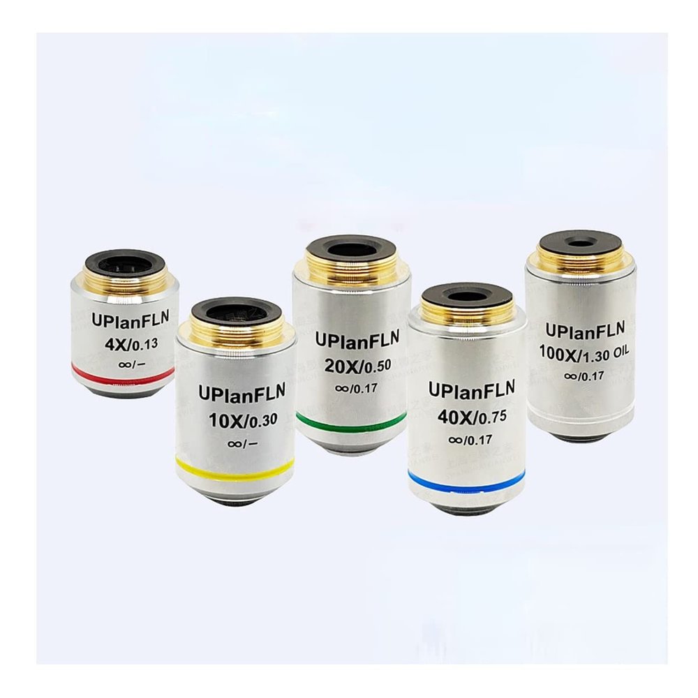 Joebo Microscope Kit Biological Infinity Microscope Semi-Apochromatic Objective Lens Plan Fluor Objectives for Microscope Microscope Lens Adapters (Color : 100X)