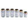JOEBO Microscope Kit Biological Microscopes Lens 4X 10X 20X 40X 60X 100X Achromatic Objective Lens Silver Black Microscope Lens Adapters (Color : Silver, Size : 6 PCS per Set) view 1