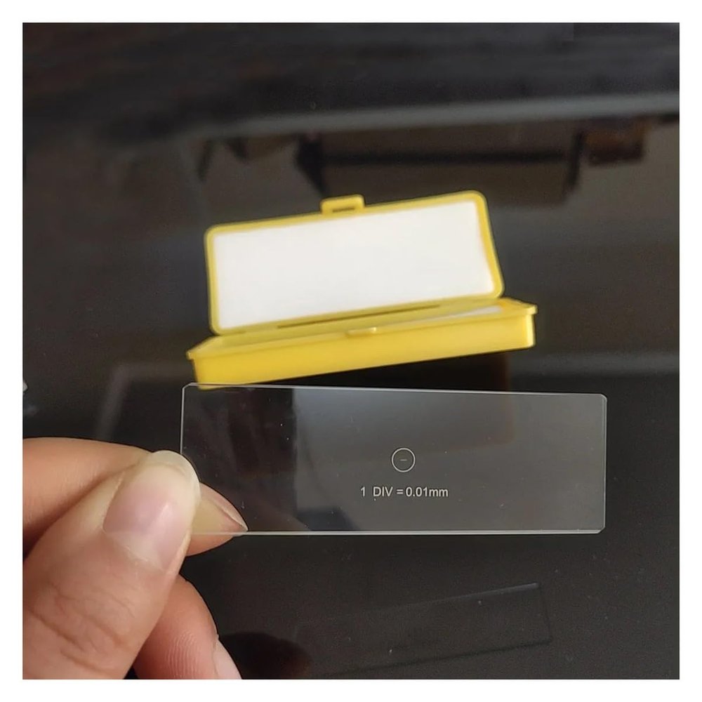 JOEBO Microscope Kit 0.01mm Optical Microscope Calibration Slides Eyepiece Reticle Ruler Microscope Stage Micrometer Microscope Lens Adapters