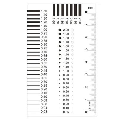 Joebo Microscope Kit Measuring Pass Badge Gauge Stain Card Point Gauge Wire Transparent Film Ruler Microscope Lens Adapters (Color : 90x55mm-1)