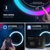 NEEWER 19" RGB LED Ring Light with Stand, 3 Phone Holders, Touch Panel, 2.4G/App Control, 42W CRI97+ 2800lux/0.5m 360 Hue Dimmable Professional Lighting for Makeup Live Streaming Zoom Calls, RP19C view 2