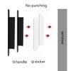 Cabinet knobs,Adhesive Glass Door Handle,2pcs Self-Adhesive Door and Window Sliding Auxiliary Handle Plastic Grab Bar Levers Cabinet Drawer Window Knobs No Punching Furniture Cabinet Closet Wardrobe B view 4