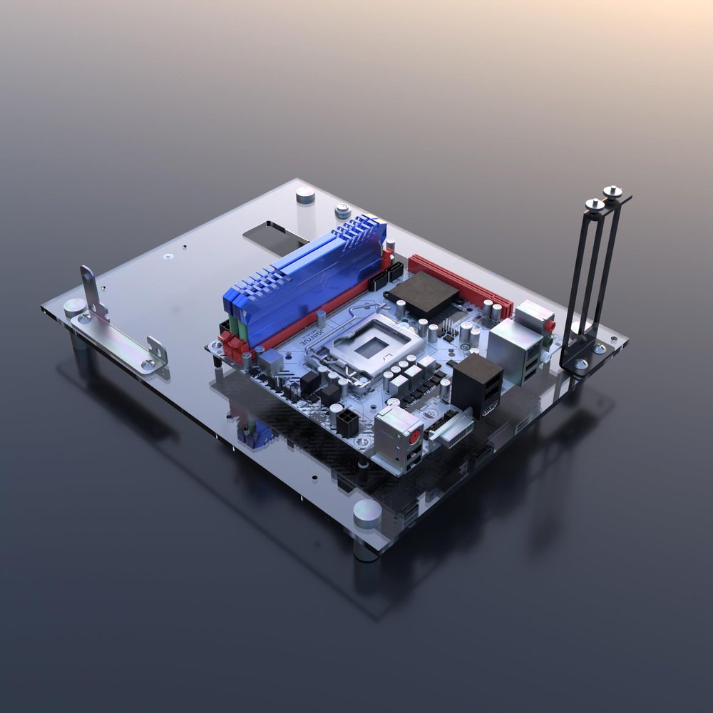 DIY Acrylic Open Frame PC Case for ITX Motherboards  Gaming & Test Bench Rack for PC Builds