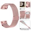 MVSSAT Metal Bands Compatible with Fitbit Charge 5 Bands for Women Men, Adjustable Stainless Steel Magnetic Lock Breathable Mesh Wristband Strap (Pink), Medium view 2