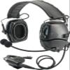COMBATGEAR Hearing Protection Ear Defender Tactical Headset+Gel Earpads Noise Reduction NRR 23dB for Range Mowing (Style 1, Black) view 1