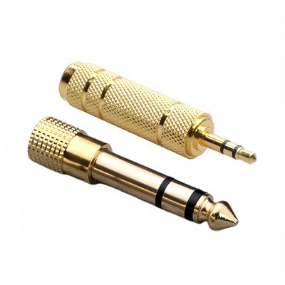 6.35mm to 3.5mm Stereo Audio Aux Adapter - 2 Pack for Headphones, Guitar Amplifiers