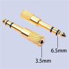 6.35mm to 3.5mm Stereo Audio Aux Adapter - 2 Pack for Headphones, Guitar Amplifiers view 4