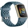 Getino Compatible Fitbit Charge Bands - Breathable Sport Strap for Women & Men, Adjustable Wristbands for Fitbit Charge 5/6, Steel Blue view 1