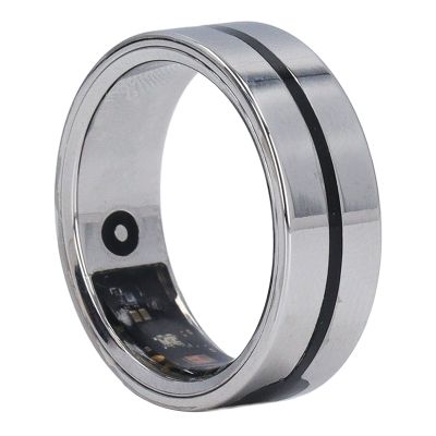 ciciglow Smart Ring Health Tracker, Touch Control Fitness Tracker Ring, Smart Ring for Men and Women, Sleep Health and Body Temperature Monitoring, (Silver) (#12),