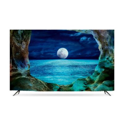 Indoor TV Cover with Light Luxury Seaside Scenery Printed,Soft Monitor Cover for 43'' 55'' 65'',Display Protective Cover Cloth for Wall Hanging Curved Screen(Size:85/86in,Color:A)