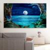 Indoor TV Cover with Light Luxury Seaside Scenery Printed,Soft Monitor Cover for 43'' 55'' 65'',Display Protective Cover Cloth for Wall Hanging Curved Screen(Size:85/86in,Color:A) view 2