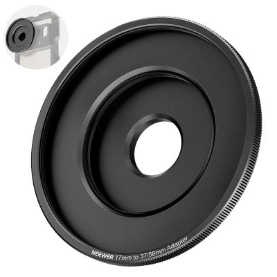 NEEWER 17mm to 37mm & 58mm Lens Filter Adapter Ring, Compatible with Beastgrip 37mm Lenses 58mm Filters Phone Cage Rig Stabilizer for iPhone 16 15 Pro Max S24 Ultra Video Recording, PA062