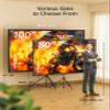Projector Screen with Stand 80 inch Indoor Outdoor Projector Screen 16:9, 4K HD PVC Projector Screen with 1.5 Gain, projector screen for Backyard Theater and Wall Hanging 2IN1 with Carry Bag, Ground view 2