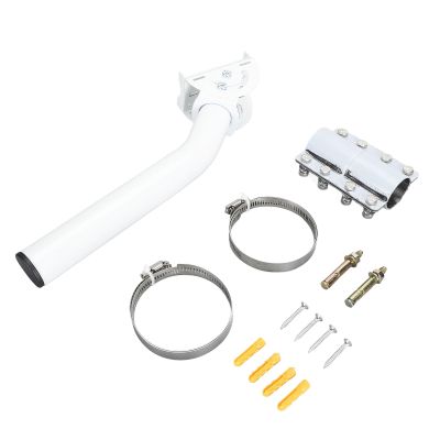 Antenna Pole Mount, V2 Outdoor Adjustable Mount Weather Short Wall J Pole Roof Mounting Kit, for V2 Rectangular Dish