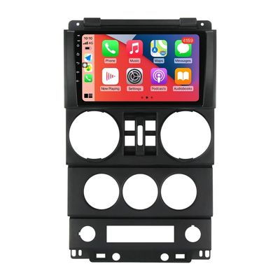 MekedeTech Android Car Radio Stereo for Jeep Wrangler 2007 2008 2009 2010 (4 Door) Head Unit,1280 * 720 HD Touch Screen Upgrade with 4G LTE Wireless CarPlay/Android Auto,8 core 4+32G