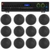 Audiosavings Bundle: (1) JBL VMA2120 2-Ch. Commercial/Restaurant 120W 70V Bluetooth Amplifier Bundle with (12) Rockville CCL6T Black 70V 6" Commercial Ceiling Speakers 4 Restaurant/Office (13 Items) view 1