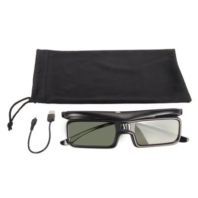 DLP Link 3D Glasses for Projectors, 144Hz Rechargeable 3D Glasses Compatible with Nearsighted Users, Fast Sync Technology & Comfort Fit Design