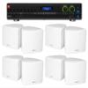 Audiosavings Bundle: (1) JBL VMA2120 2-Ch. Commercial/Restaurant 120W 70V Bluetooth Amplifier Bundle with (8) Cube by Rockville 3.5" White Commercial 70v Swivel Wall Mount Speakers (9 Items) view 1