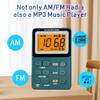 Paeiope Portable Radio AM FM, Rechargeable Pocket Speaker with Best Reception Digital Tuning, MP3, Stereo Earphone, Large LCD Screen, TF Card Socket, Transistor Radio for Jogging/Gym/Camping view 3