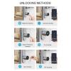 Asixxsix Cylinder Lock, Brass Lock Cylinder Support Fingerprint Bluetooth APP Password Key Unlocking 100pieces Fingerprint Capacity Keyless Entry Smart Door Lock for Office view 4