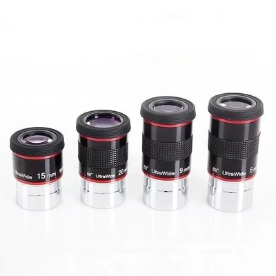 ZGYDNM 68-Degree Ultra-Wide Field Telescope Eyepiece (6/9/15/20mm) Telescope Eyepiece All Green Coated 1.25-inch Telescope Fitting (Color : Suit)