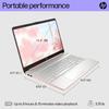 HP Portable Laptop, 15.6" HD Anti-Glare Display, AMD Ryzen 3 3250U, 32GB RAM, 1TB PCIe SSD, Student and Business, Webcam, Fingerprint Reader, Wi-Fi, Windows 11 Home, Rose Gold, Wireless Mouse view 3