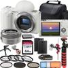Sony ZV-E10 24.2MP 4K Video Recording Vlogging Mirrorless Camera with Sony E PZ 16-50mm f/3.5-5.6 OSS Lens (White)+64GB Memory+Shoulder Bag+Deluxe Accessory Bundle (Renewed) view 1