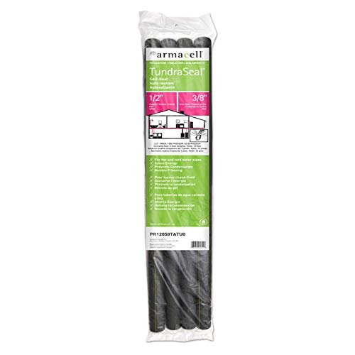 Armacell TundraSeal Self Sealing 1/2 in. x 3 ft. L Polyethylene Foam Pipe Insulation - Case of: 18;1818