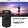 Canon EOS Rebel T7 DSLR Camera with 18-55mm & 75-300mm Lenses Kit + 500mm Preset Wildlife Lens - Deluxe Professional Photo & Video Creative Bundle (Renewed), Black view 4