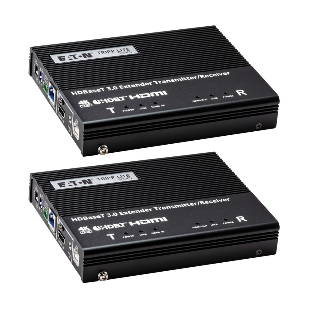 Tripp Lite HDMI Extension Over HDBaseT 3.0 Cat6a Cable, Full Transmitter & Receiver Extension Kit, Extend HDMI Up to 328ft / 100 Meters, 4K@60Hz, TAA Compliant, 1-Year Warranty (BHDBT3-TRX2)