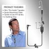 Klein Electronics Acoustic Tube Surveillance Earpiece with 3.5mm Connector - Front Facing PTT Button & Noise Reducing Mic, Heavy Duty Push to Talk Earpiece Compatible with ESChat PTT App view 3