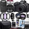 Canon EOS R100 4K Video Recording Mirrorless Camera with 18-45mm and Canon EF 75-300mm f/4-5.6 III Lenses + 2 X 64GB Fast Transcend Memory + Deluxe Accessory Bundle, Black (Renewed) view 1