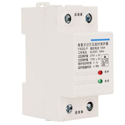 100A Automatic Recovery Over & Under Voltage Protector Device for AC230V 50Hz, Performance, Complies with Modular Design Standards, Protective Electrical