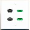 RiteAV - 3-5MM 2 SC-APC Singlemode Simplex TOSLINK Wall Plate Flat White view 1
