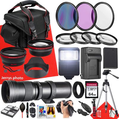 49mm Accessory Bundle for Canon EOS: R50, R100, R10 + 420-800mm f/8.3 HD Telephoto Zoom Lens + Wide Angle and Telephoto Lens + Filters + More (28 pc Bundle)