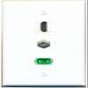 RiteAV - Coax HDMI SC-APC Singlemode Simplex Wall Plate Flat White view 1